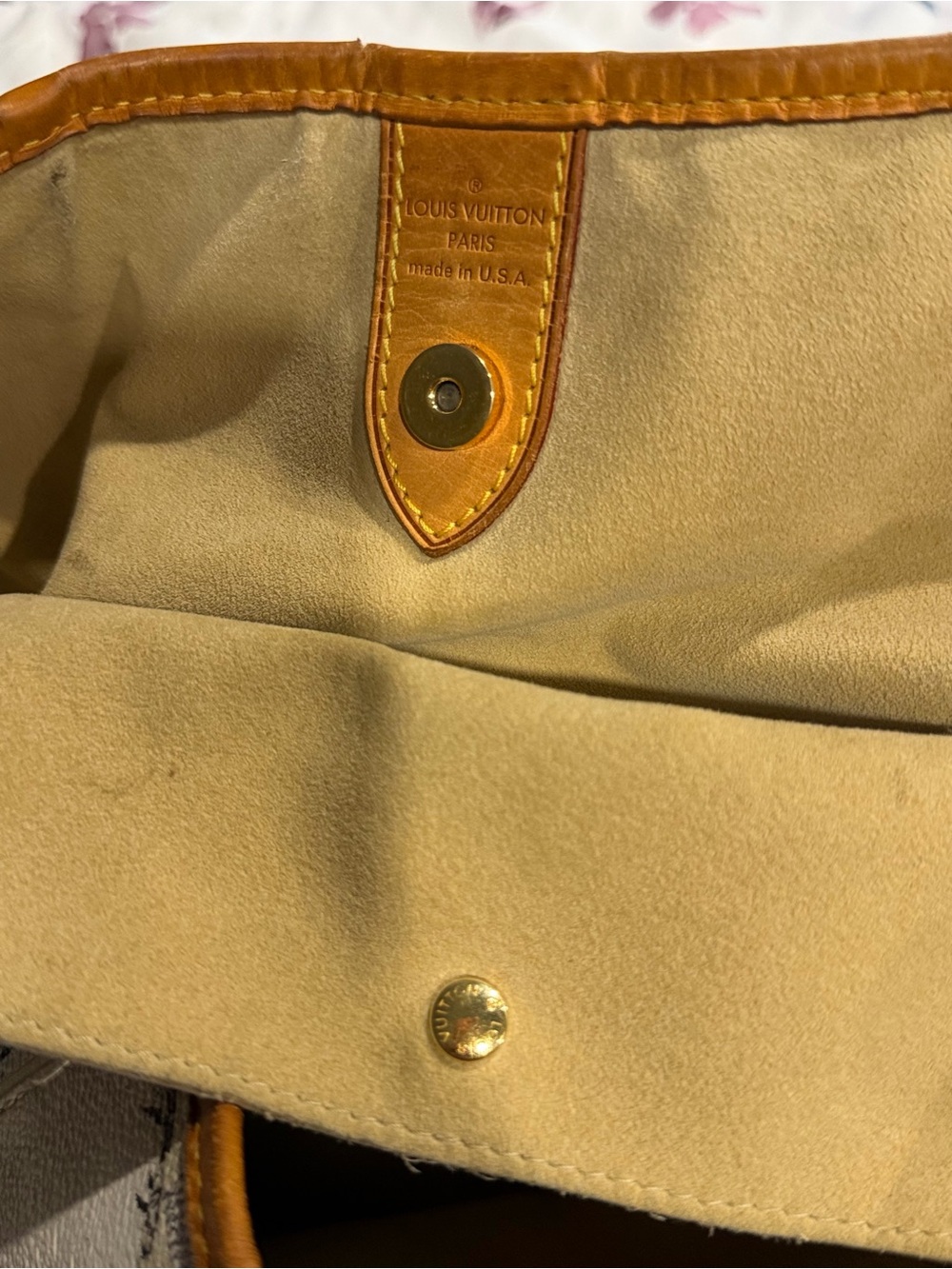 Auth LV Designer-Inspired Cream Checkered Shoulder Bag custom Smurfette Artwork - Picture 5 of 5